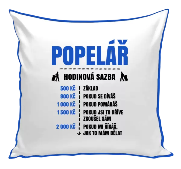 Polštář Hodinová sazba - popelář