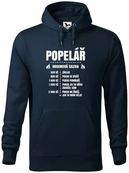 Pánská mikina Hodinová sazba - popelář