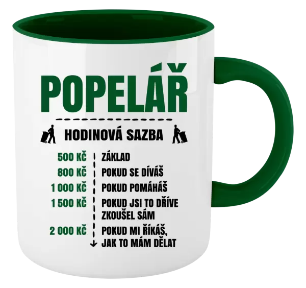 Hrnek Hodinová sazba - popelář