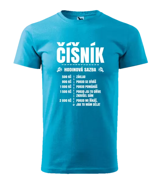 Pánské tričko Hodinová sazba - číšník
