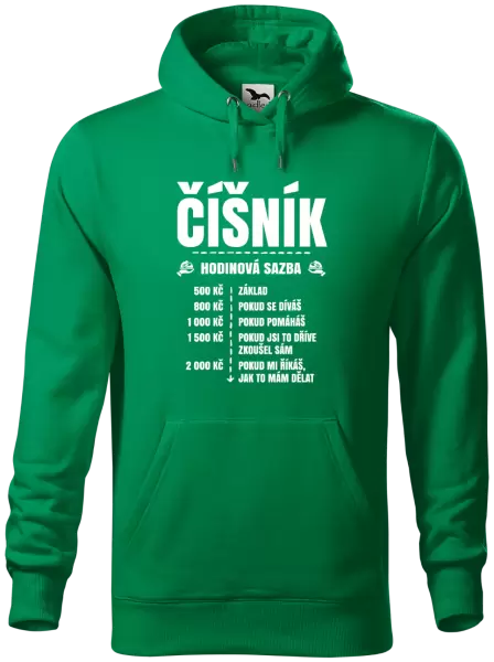 Pánská mikina Hodinová sazba - číšník