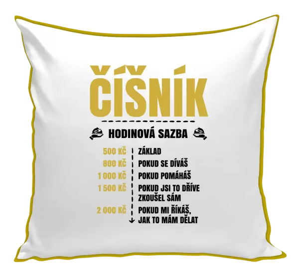 Polštář Hodinová sazba - číšník