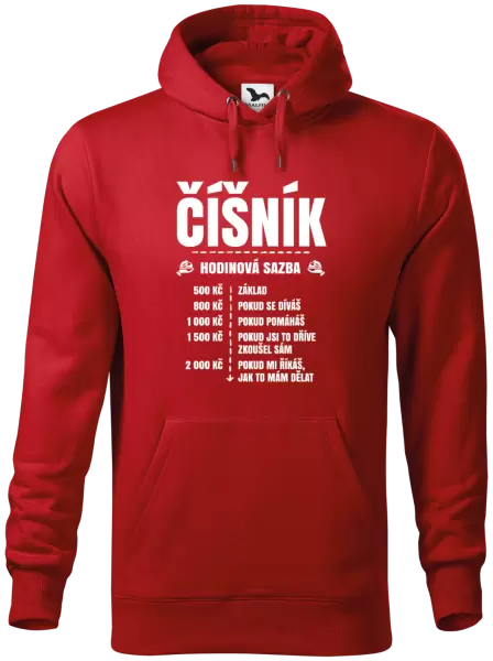 Pánská mikina Hodinová sazba - číšník