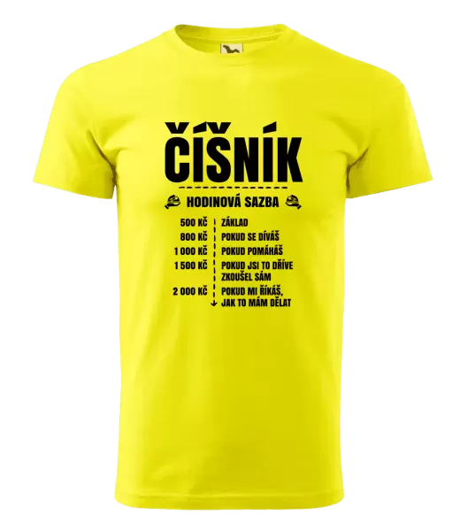Pánské tričko Hodinová sazba - číšník