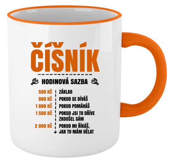 Hrnek Hodinová sazba - číšník