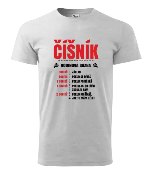 Pánské tričko Hodinová sazba - číšník