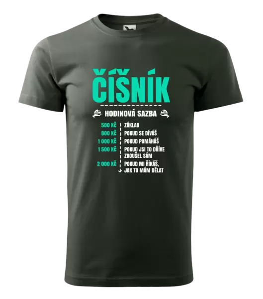 Pánské tričko Hodinová sazba - číšník