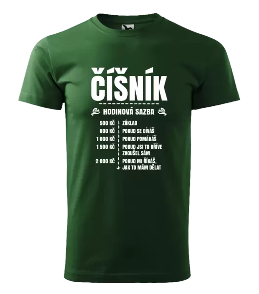 Pánské tričko Hodinová sazba - číšník