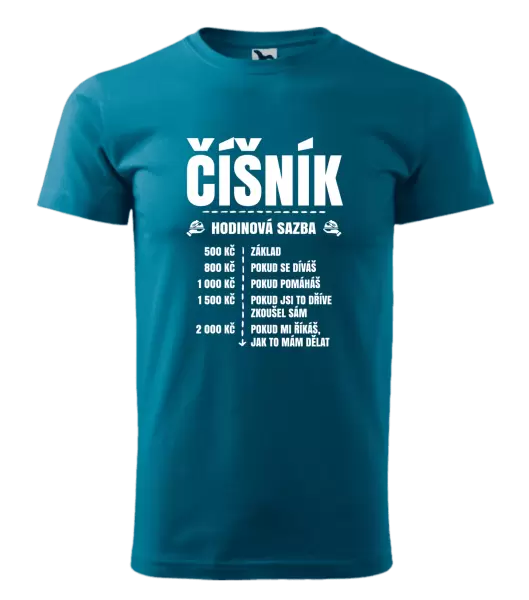 Pánské tričko Hodinová sazba - číšník