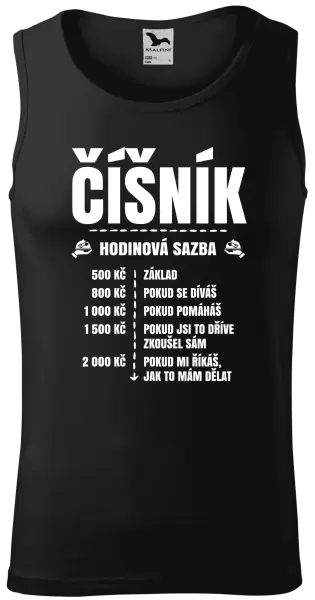 Pánské tílko Hodinová sazba - číšník