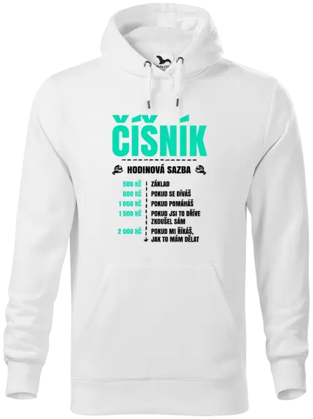 Pánská mikina Hodinová sazba - číšník