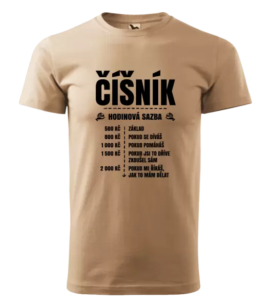 Pánské tričko Hodinová sazba - číšník
