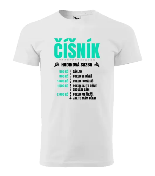 Pánské tričko Hodinová sazba - číšník
