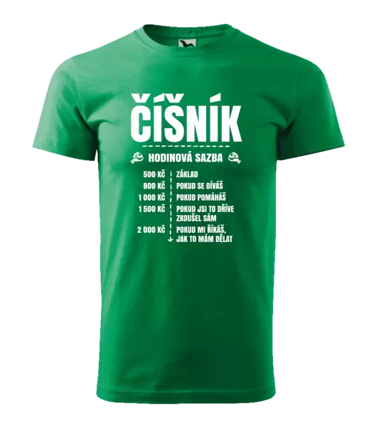 Pánské tričko Hodinová sazba - číšník