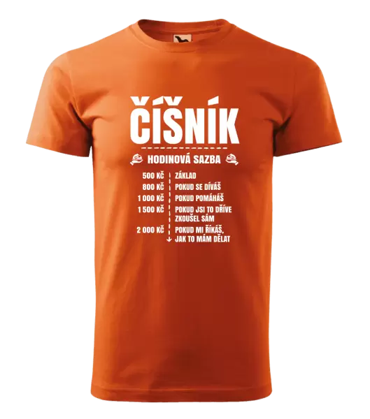Pánské tričko Hodinová sazba - číšník