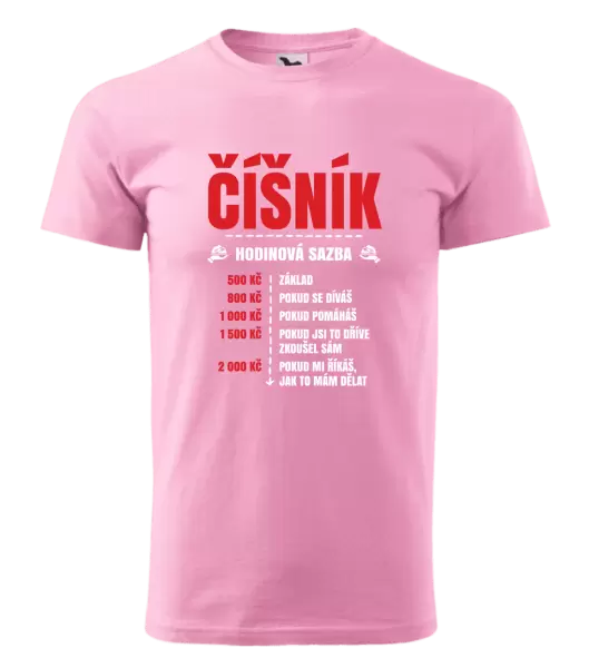 Pánské tričko Hodinová sazba - číšník