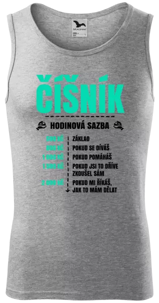 Pánské tílko Hodinová sazba - číšník