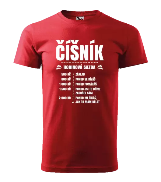 Pánské tričko Hodinová sazba - číšník