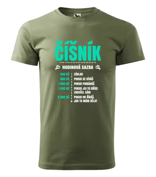 Pánské tričko Hodinová sazba - číšník