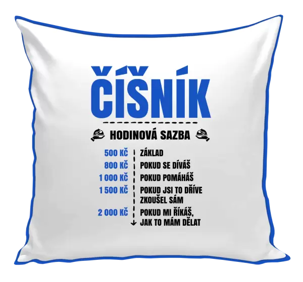 Polštář Hodinová sazba - číšník