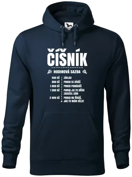 Pánská mikina Hodinová sazba - číšník