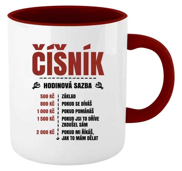 Hrnek Hodinová sazba - číšník