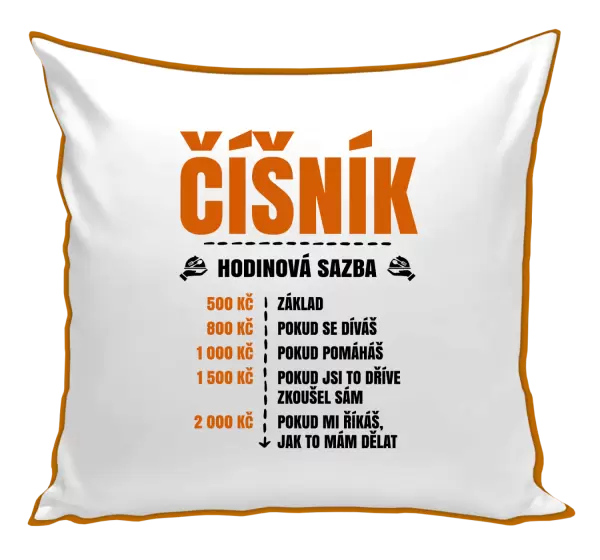 Polštář Hodinová sazba - číšník