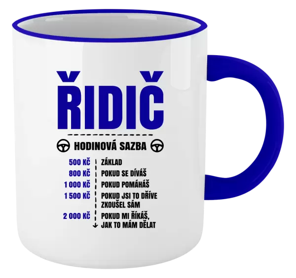 Hrnek Hodinová sazba - řidič