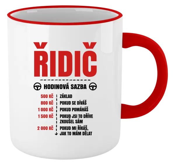 Hrnek Hodinová sazba - řidič