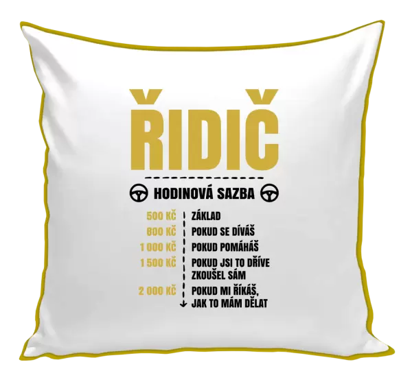 Polštář Hodinová sazba - řidič