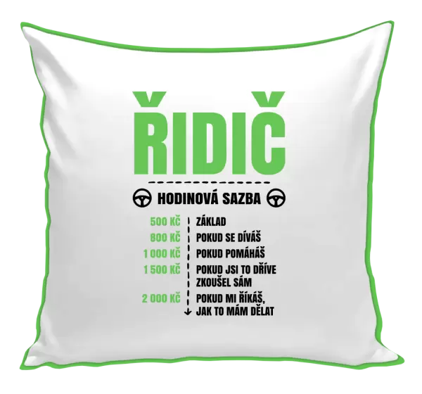 Polštář Hodinová sazba - řidič