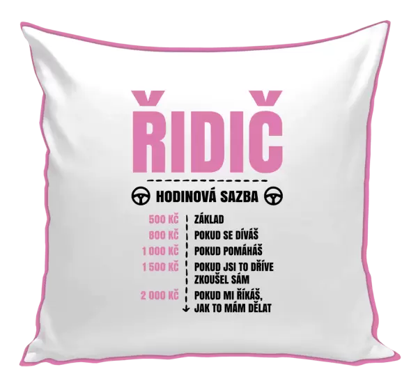 Polštář Hodinová sazba - řidič