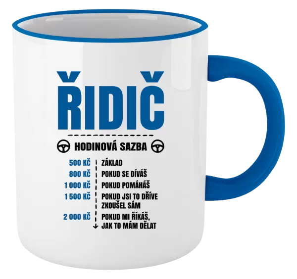 Hrnek Hodinová sazba - řidič