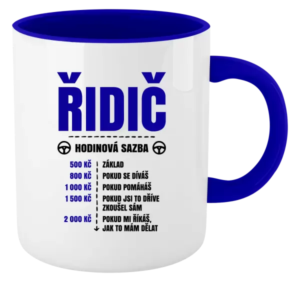 Hrnek Hodinová sazba - řidič