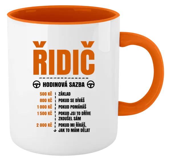 Hrnek Hodinová sazba - řidič