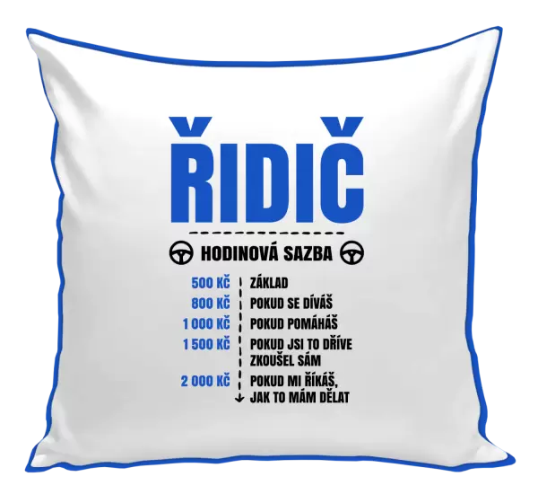 Polštář Hodinová sazba - řidič