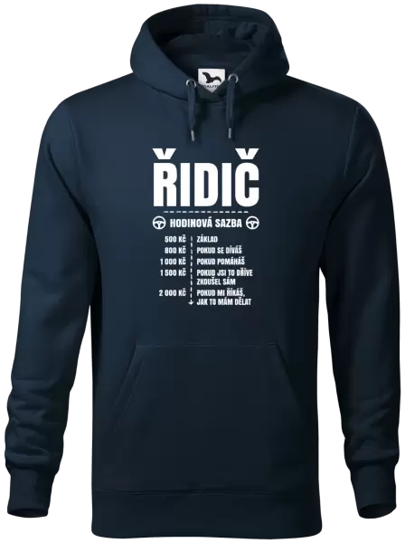 Pánská mikina Hodinová sazba - řidič