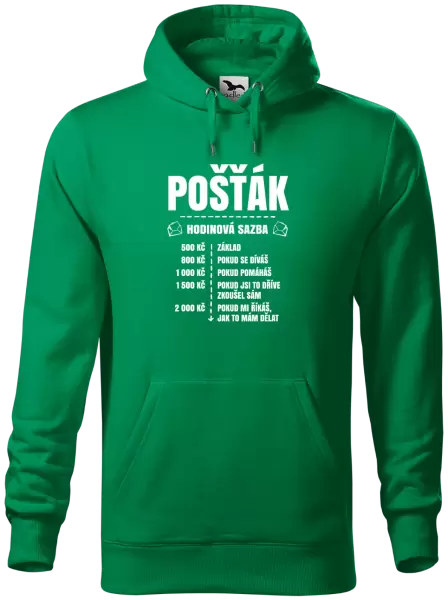 Pánská mikina Hodinová sazba - pošťák