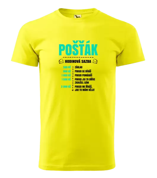 Pánské tričko Hodinová sazba - pošťák