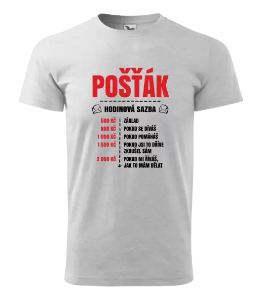 Pánské tričko Hodinová sazba - pošťák