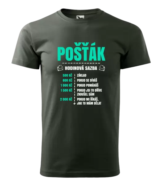 Pánské tričko Hodinová sazba - pošťák