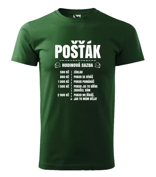 Pánské tričko Hodinová sazba - pošťák