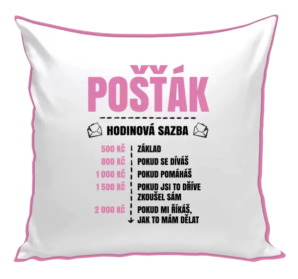 Polštář Hodinová sazba - pošťák