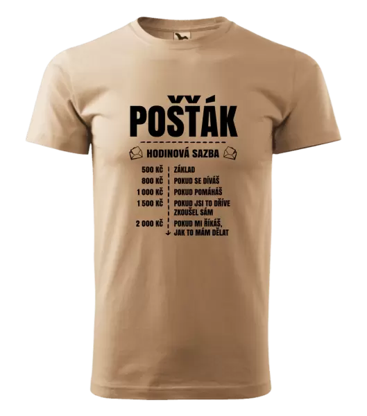 Pánské tričko Hodinová sazba - pošťák