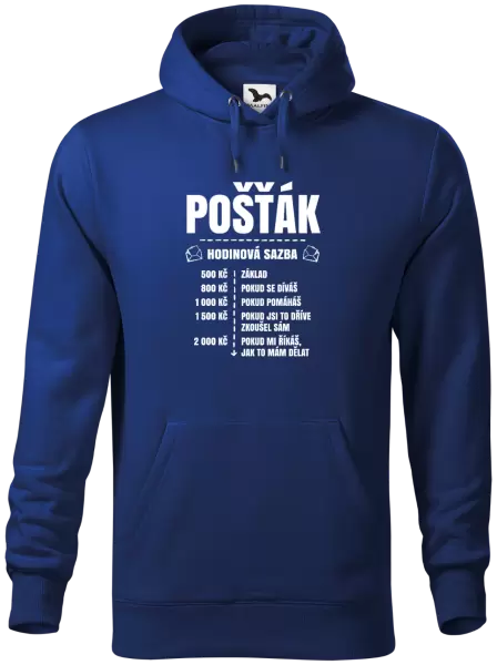 Pánská mikina Hodinová sazba - pošťák