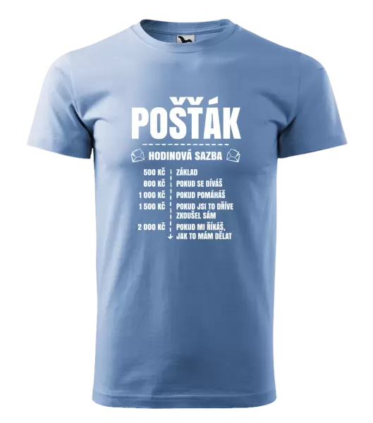 Pánské tričko Hodinová sazba - pošťák