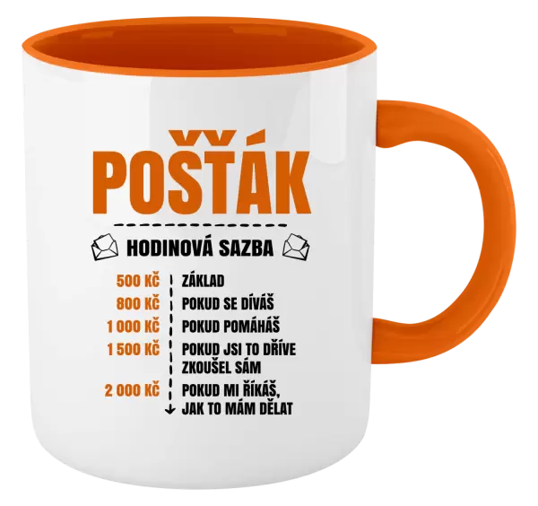 Hrnek Hodinová sazba - pošťák