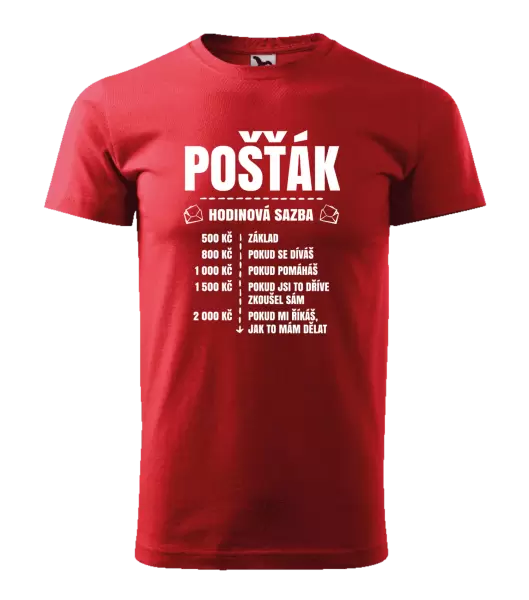 Pánské tričko Hodinová sazba - pošťák