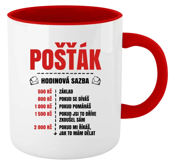 Hrnek Hodinová sazba - pošťák