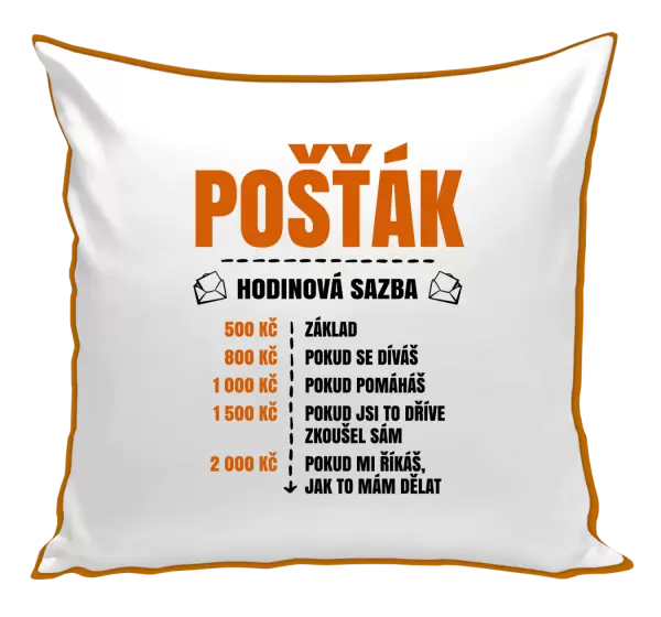 Polštář Hodinová sazba - pošťák